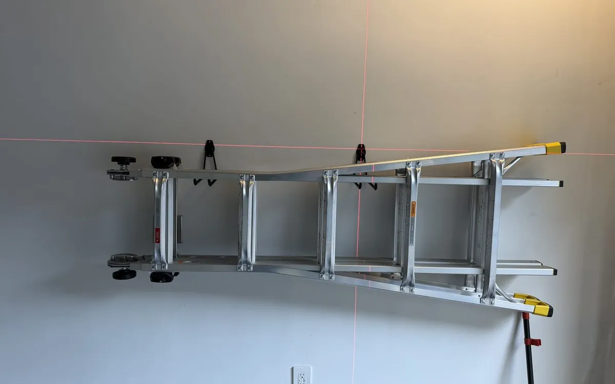 Wall mounted garage rack installed by Zomg