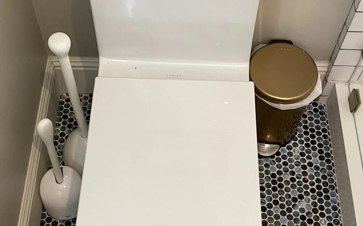 Bidet seat installed on an existing toilet by Zomg