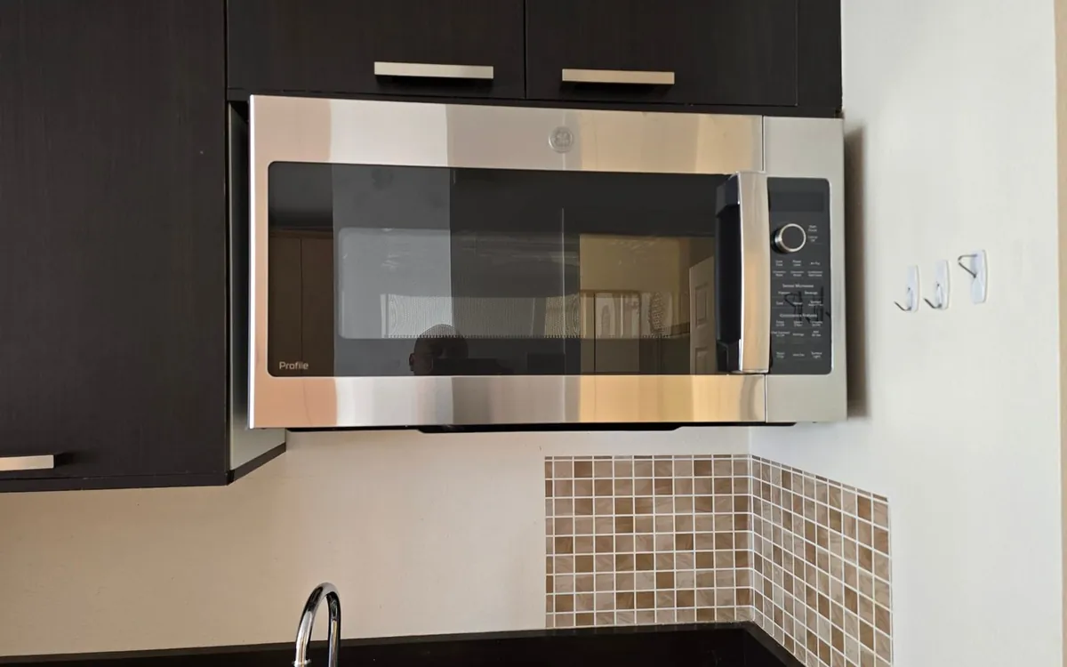 Over the range microwave installed by Zomg