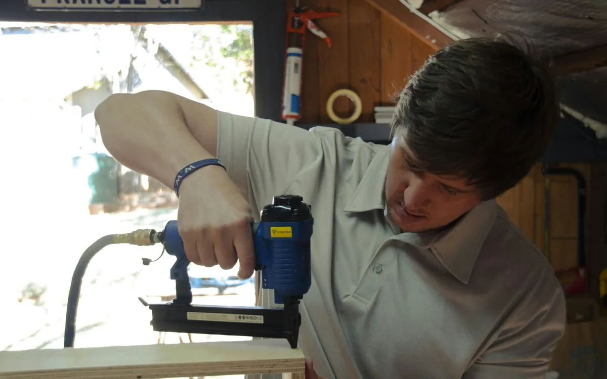 Driving screws into trim