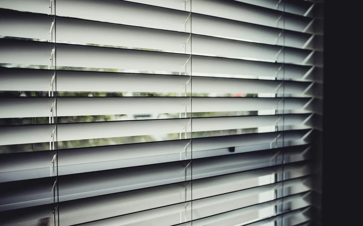 White window blinds
