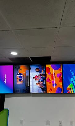 Five-screen digital menu board video wall installed for a restaurant — Zomg The Handyman